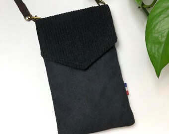 Black cell phone pouch smartphone case + very practical back pocket