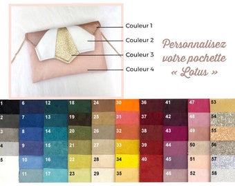 Envelope pouch with customizable colors ideal for an evening a wedding