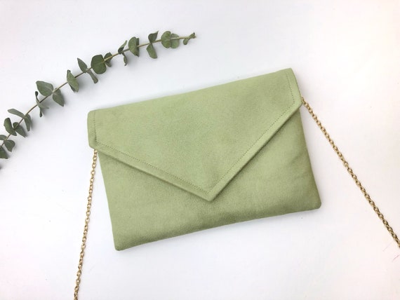 Sage green clutch bag best sale