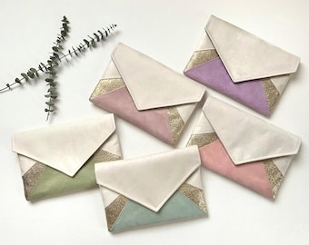 Pochette de Soirée à Personnaliser Cadeau Témoin Mariage Demoiselle d honneur Couleurs au Choix