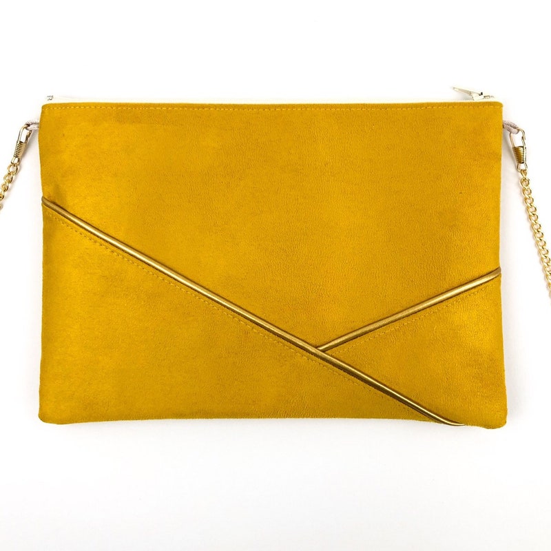 Woven Clutch Bag - Yellow main image 1