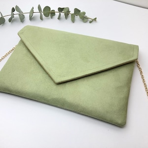 Sac pochette vert sauge parfaite pour mariage demoiselles dhonneur soirée image 3