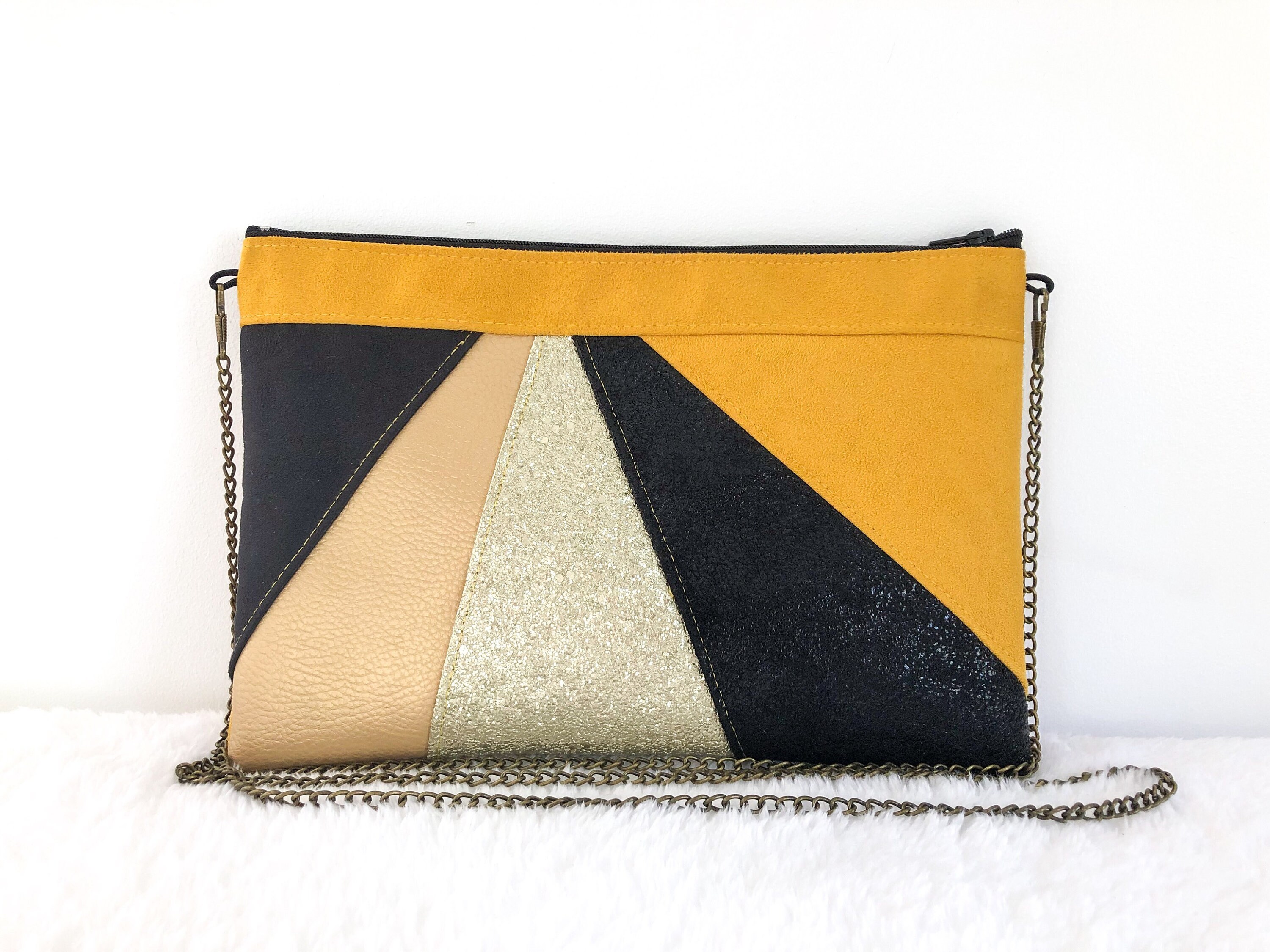 Pochette cheap moutarde mariage
