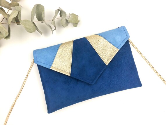 Pochette blu cobalto clearance
