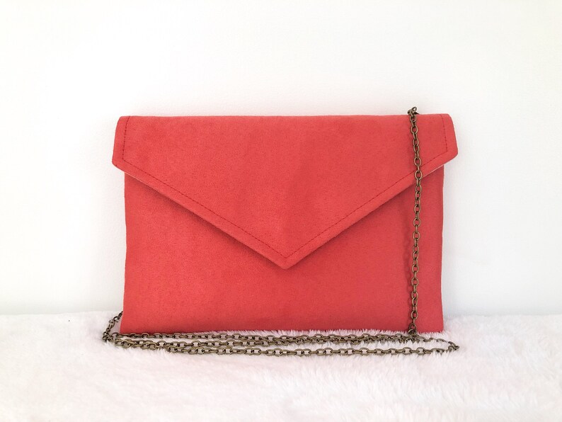 coral clutch bags for weddings