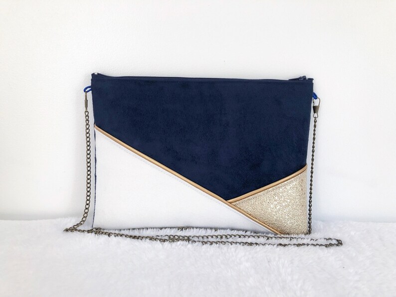 navy blue clutch bag