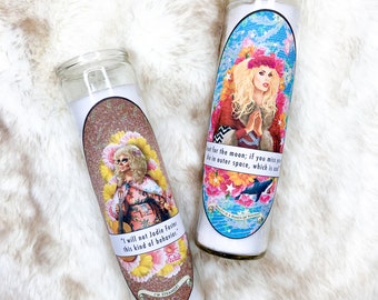 Juego de velas votivas de cultura pop de Katya y Trixie