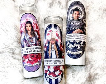 Moira, Alexis, & David Rose Pop Culture Votive Candle Set