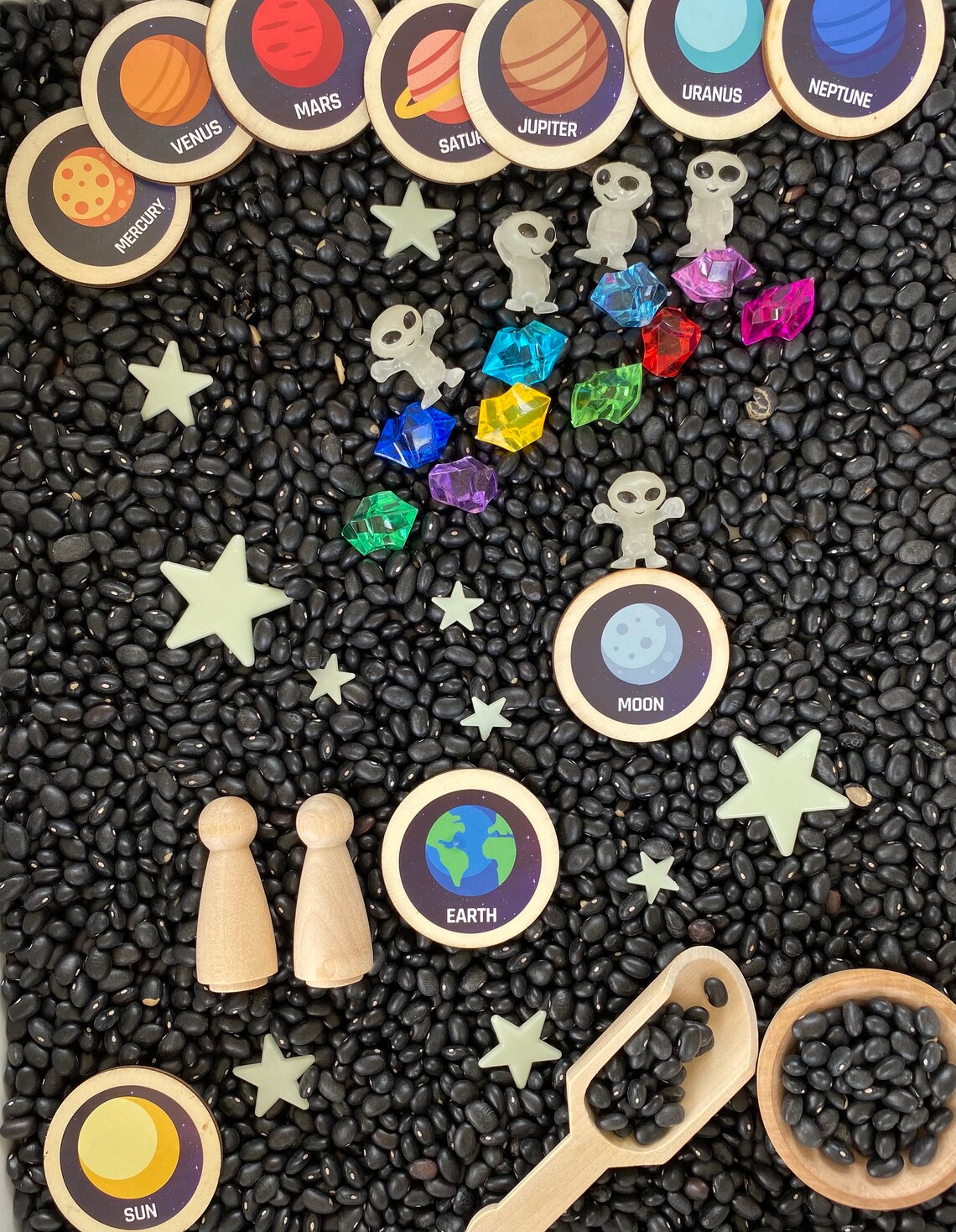 Space sensory kit space sensory bin kindergarten space Etsy Nederland