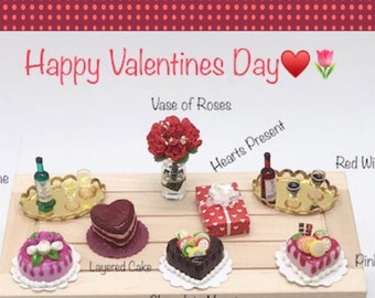 Miniature Valentines I Miniature Love I Dollhouse Miniature Valentines Accessoires