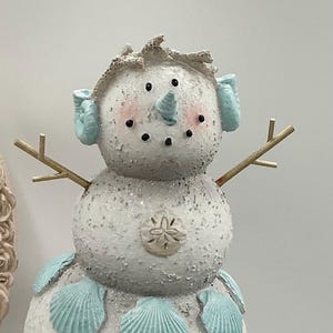 One Coastal Snowman I Beachy Christmas Snowman I Cute Coastal Snowman