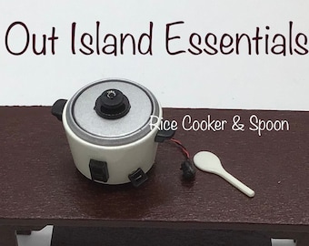 Dollhouse Miniature Rice Cooker I Miniature Doll Kitchen Gadgets I Miniature Dollhouse Food I 1:12 Scale Dollhouse Microwave Cooler Toaster