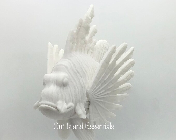 Lion Fish Statue I Stunning Coastal Display I Stunning Faux Etsy