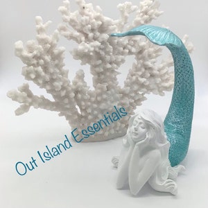 Tail Up Mermaid Statue | Mermaid Decoration | Daydreaming Mermaid | Fancy Tail Mermaid