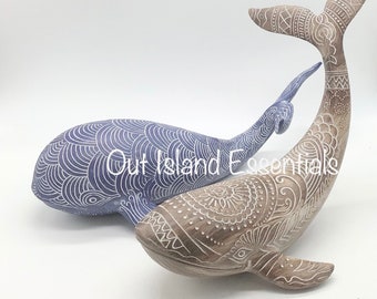 What A Whale | Whale Decoration | Relaxing Calming Whale | Coastal Decor | Peaceful Whale Statue I Resin Carved Whale
