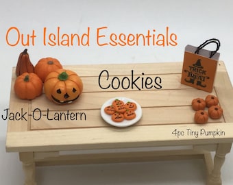 Assortiment Halloween Miniature I Jack O Lantern I Halloween Cookies I Miniature Candy I Halloween Hat I Halloween Pumpkins I 1:12 Échelle