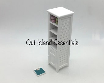 Miniature Bath Cabinet I Miniature Bathroom I Miniature Bathroom Accessories I Miniature 1:12 Scale Bathroom