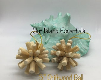 Driftwood Ball I Coastal Ornament I Driftwood Ornament I Coastal Cottage Decor I Natural Ornament