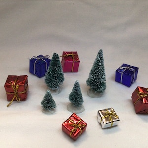 Mini Bottle Brush Christmas Trees I Four Sizes Frosted Sisal Mini Trees I Fairy Garden Christmas Trees I Snowy Sisal Christmas Trees
