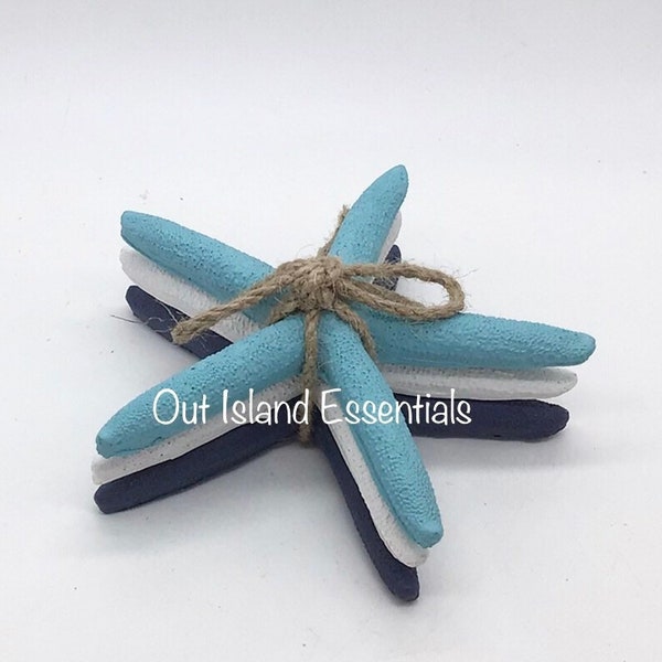 Resin Finger Starfish I Faux Starfish I Medium Starfish I Coastal Colored Starfish I Coastal Decor I Faux Coastal Decor