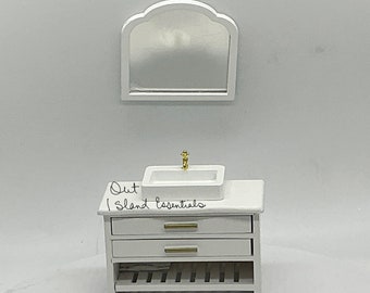 VINGVO lavabo de maison de poupée 1:12 maison de poupée lavabo mini VINGVO lavabo de maison de poupée 1:12 maison de poupée lavabo mini