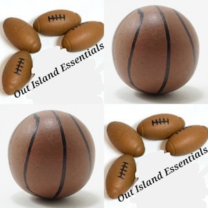 Miniature Sports | Miniature Basketball I Miniature Football I Dollhouse Miniature Sports I Dollhouse 1:12 Scale Team Sports Balls