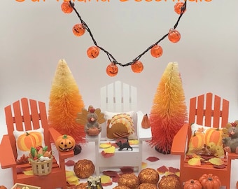 Reserved For Doris | Dollhouse Miniature Fall Decor I Miniature Doll Autumn I Miniature Halloween Decor I 1:12 Scale Doll Fall