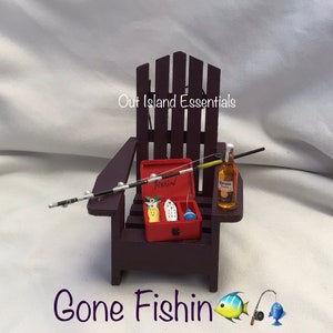 Gone Fishin For Christmas Beach Ornament | Adirondack Chair Christmas Ornament |  Beach Chair Christmas Ornament | Coastal Christmas
