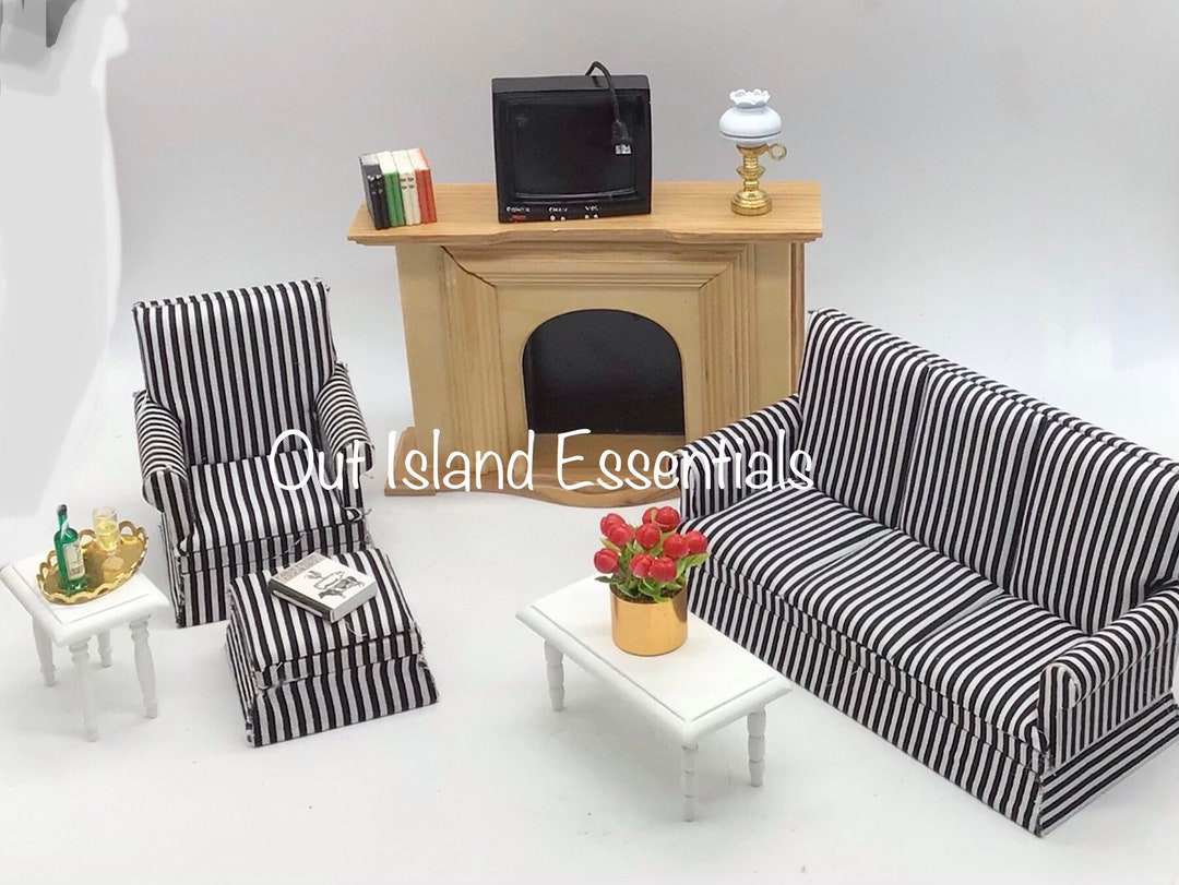 5 点 ドールハウス ミニチュア リビング ルーム セット | ミニチュア 1