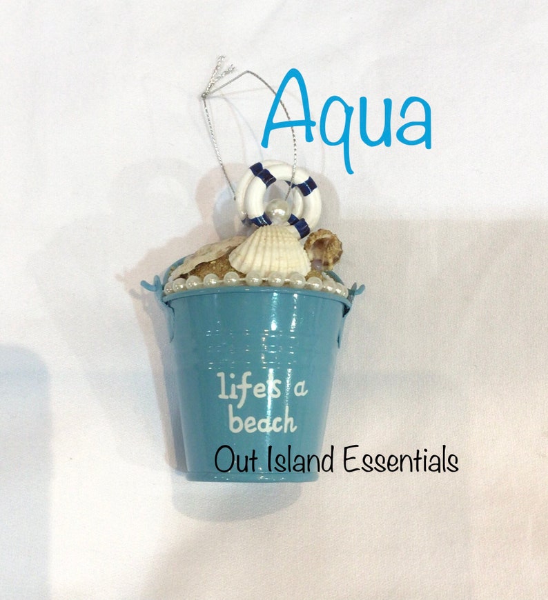 Biggie Beach Bucket Ornament I Coastal Christmas Ornament I Etsy