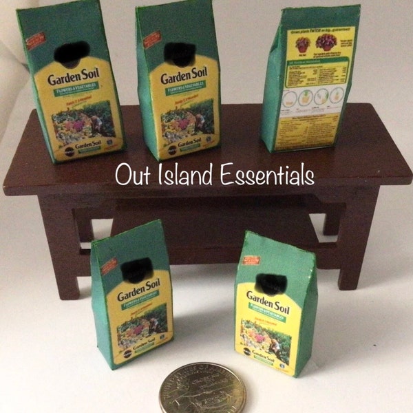 Dollhouse Gardening Soil I Dollhouse Vegetable Garden Essentials I Miniature Garden Soil I 1:12 Scale Garden Accessories