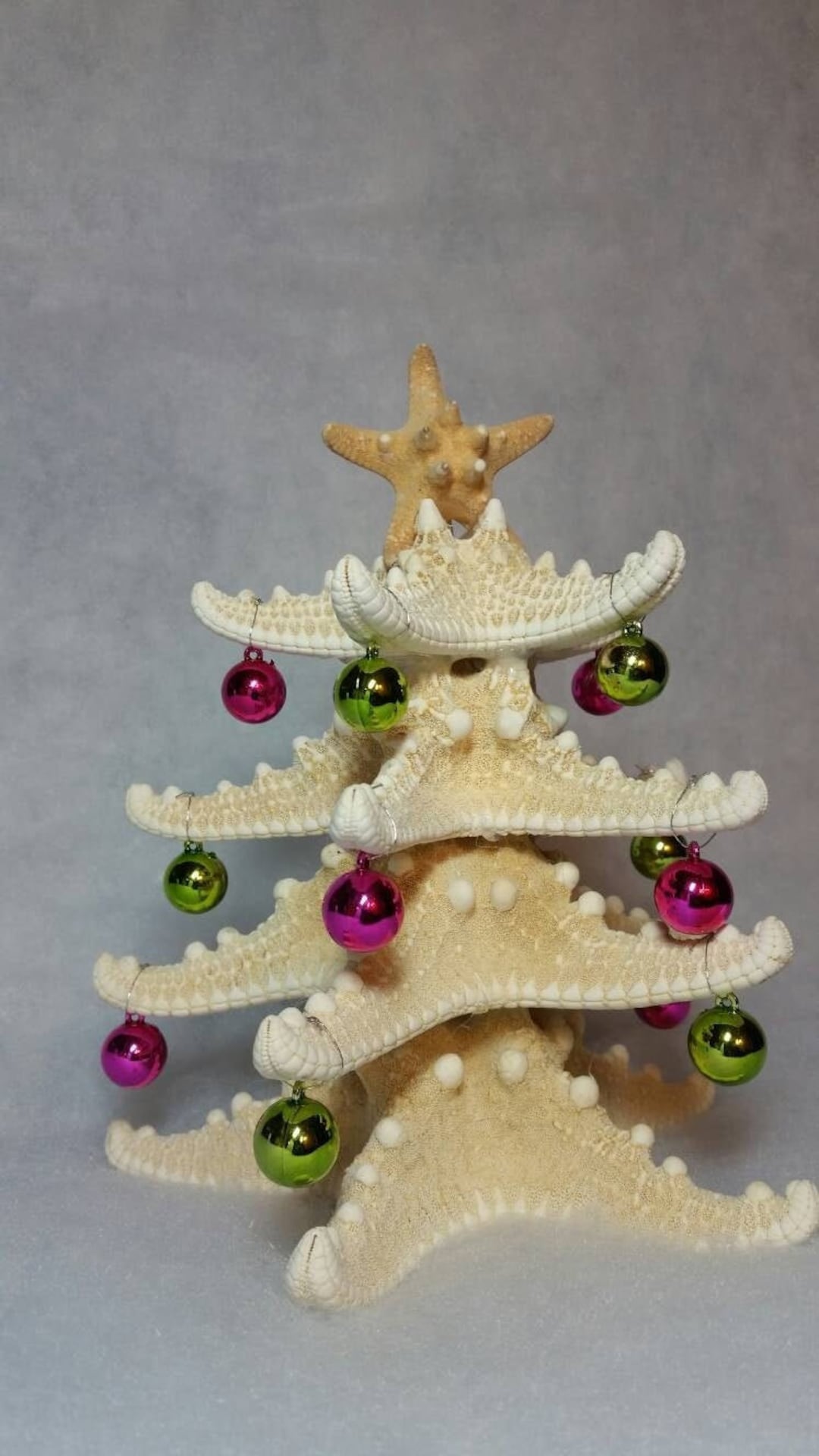 Starfish Christmas Tree Decoration, Rhinestone Starfish Christmas Tree