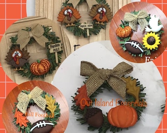 Artisan Made 1 Pc. Dollhouse Miniature Fall Wreath I Miniature Doll Wreath IMiniature Fall Decor I 1:12 Scale Doll Fall