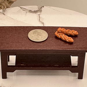 2 Pcs. Dollhouse Bread I Miniature Doll Braided Bread I Miniature Dollhouse Food I 1:12 Scale Dollhouse Accessories
