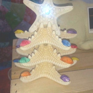 Medium Starfish Christmas Tree I Coastal Christmas Tree I Tabletop Coastal Christmas Tree I Starfish Tree