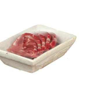 Dollhouse Miniature Raw Steak I Miniature Doll Steak I Miniature Dollhouse Grilling I 1:12 Scale Dollhouse Summer Fun Accessories