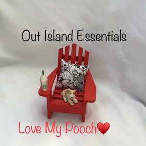 Love My Dog Christmas Beach Ornament | Adirondack Chair Christmas Ornament |  Beach Chair Christmas Ornament | Coastal Christmas