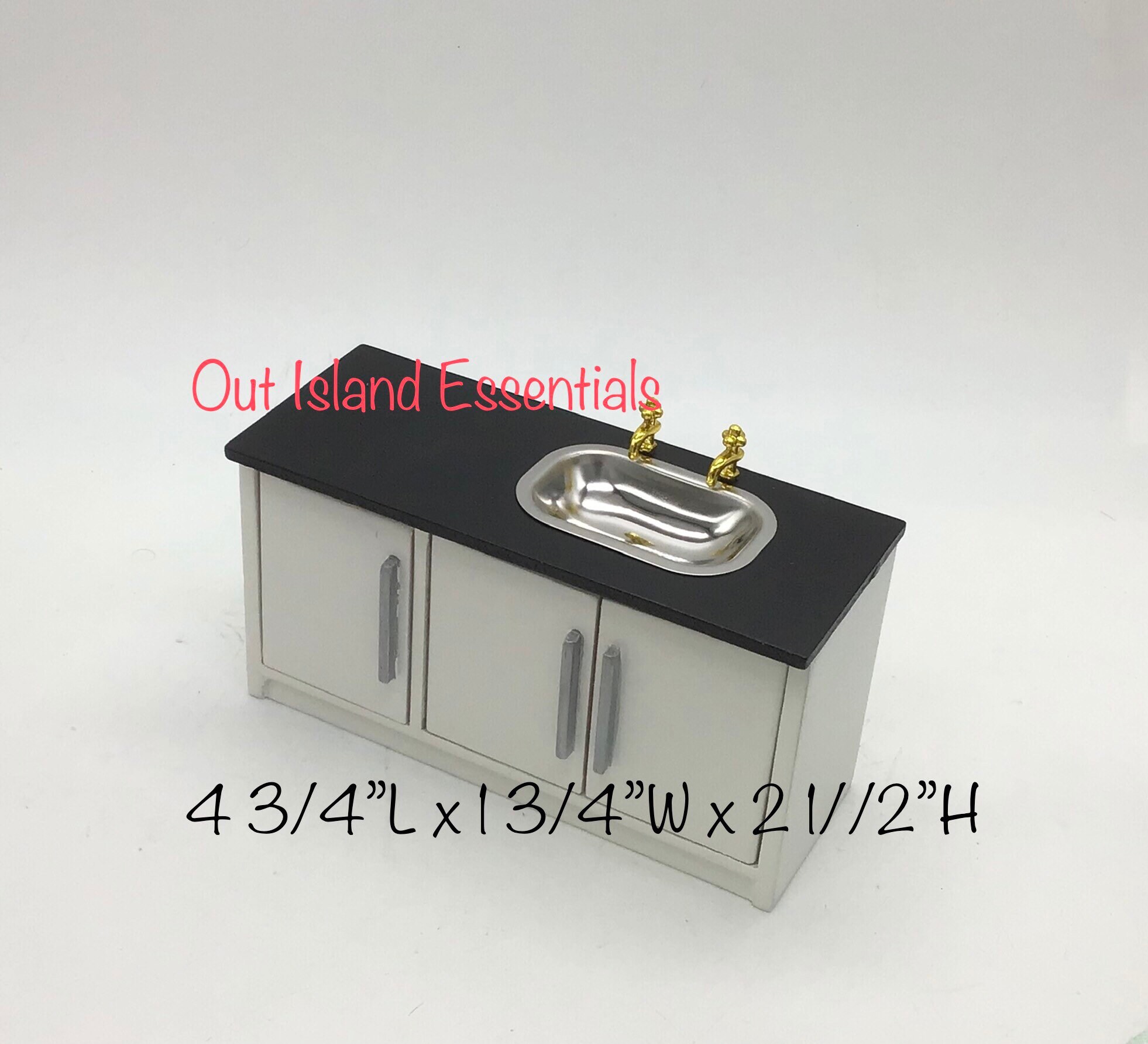 Miniature Kitchen Counter With Cupboards I Dollhouse Miniature Etsy