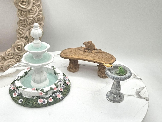 ミニチュア噴水またはバードバス I ミニチュアガーデンアクセサリー I