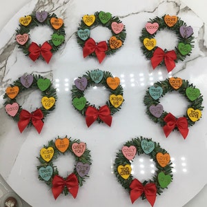 1 Pc. Artsian Made Dollhouse Miniature Wreath I Miniature Doll Wreath I Miniature Valentines Decor I 1:12 Scale Mini | Miniature Valentines