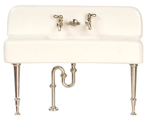 Mobili In Miniatura Scala 1:12 - Lavello Da Cucina Per Casa Delle Bambole - 11x10x6 Cm - Modello Bagno/Cucina In Miniatura - 3