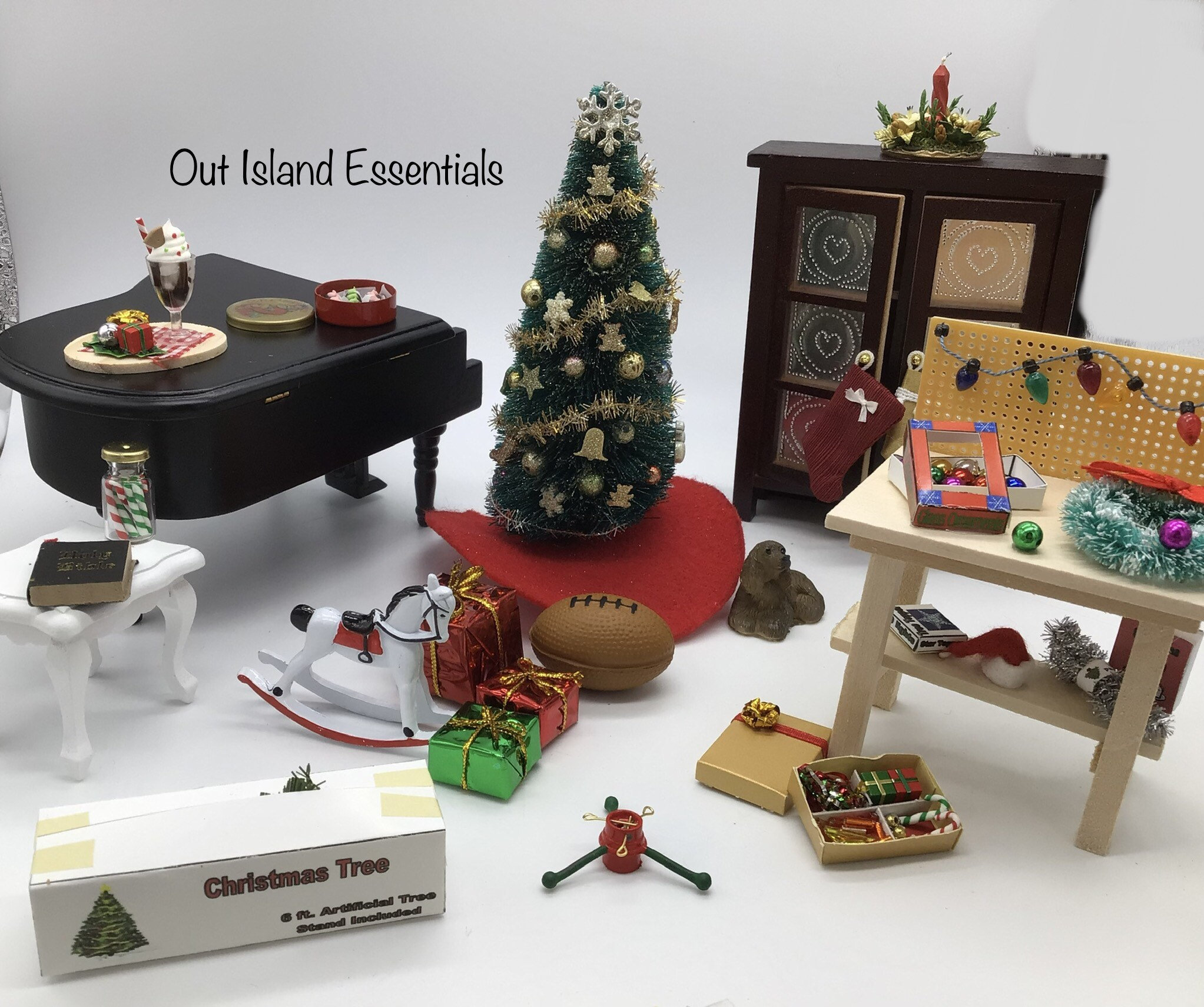 Juego De Accesorios En Miniatura Para Casa De Muñecas, 13 Piezas, Accesorios De Gnomo Para Navidad, Muebles Con Tarjetas De Felicitación, Accesorios En Miniatura Para Decoración Navideña, Bricolaje