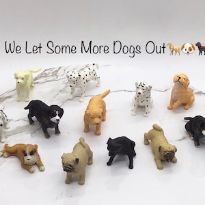 Miniature Family Dogs I MORE Dollhouse Miniature Pets I Miniature Furry Pets I Miniature Pugs Bernese Boxer Dalmatian Dogs I 1 12 Scale