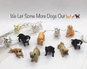 Miniature Family Dogs I MORE Dollhouse Miniature Pets I Miniature Furry Pets I Miniature Pugs Bernese Boxer Dalmatian Dogs I 1 12 Scale