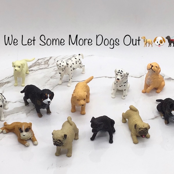 Miniature Family Dogs I MORE Dollhouse Miniature Pets I Miniature Furry Pets I Miniature Pugs Bernese Boxer Dalmatian Dogs I 1 12 Scale