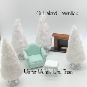 Mini Faux Fur Christmas Trees I Frosted Fur Mini Trees I Fairy Garden Christmas Trees I Snowy Forest Christmas Trees