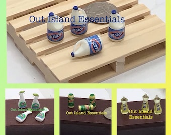 Artículos de limpieza en miniatura | Accesorios de limpieza para el hogar en miniatura a escala 1:12 | Un limpiador en miniatura por pedido