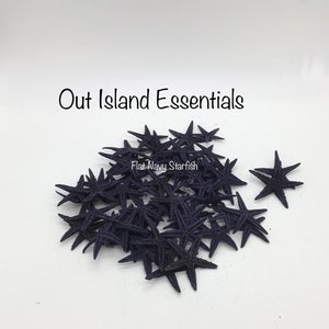 40 Dyed Navy Assorted Sizes Starfish | Craft Starfish | Small Wholesale Starfish | 1 - 2” Starfish I Coastal Invitation Accents