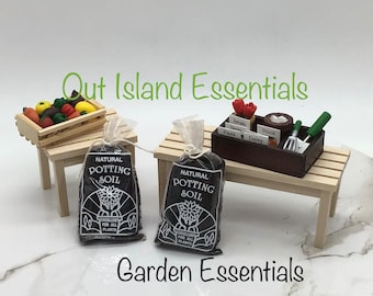Artigos Essenciais para Jardinagem em Casa de Bonecas | Artigos Essenciais para Horta em Casa de Bonecas | Terra para Jardim em Miniatura | Acessórios de Jardim em Escala 1:12