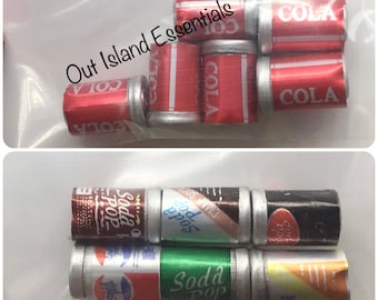 6 Stück Puppenstube Soda I Miniatur Puppenstube Getränke I Miniatur Puppenhaus Essen I 1:12 Puppenhaus Zubehör